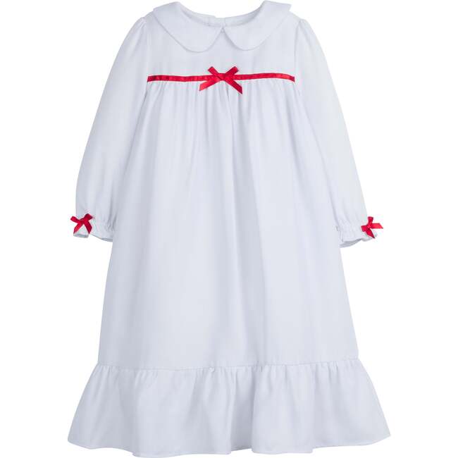 Classic Nightgown, White with Red Bow