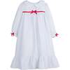 Classic Nightgown, White with Red Bow - Pajamas - 1 - thumbnail