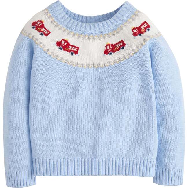 Fire Truck Fair Isle Sweater