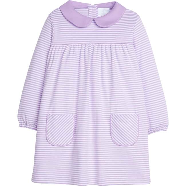 Evelyn Dress, Lavender Stripe