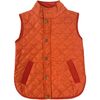 Classic Quilted Vest, Orange - Vests - 1 - thumbnail