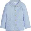 Classic Quilted Jacket, Light Blue - Jackets - 1 - thumbnail