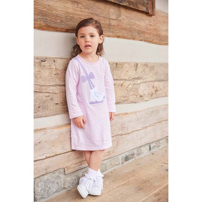 Applique T-Shirt Dress, Ice Skate - Dresses - 2