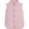 Classic Quilted Vest, Light Pink - Vests - 1 - thumbnail