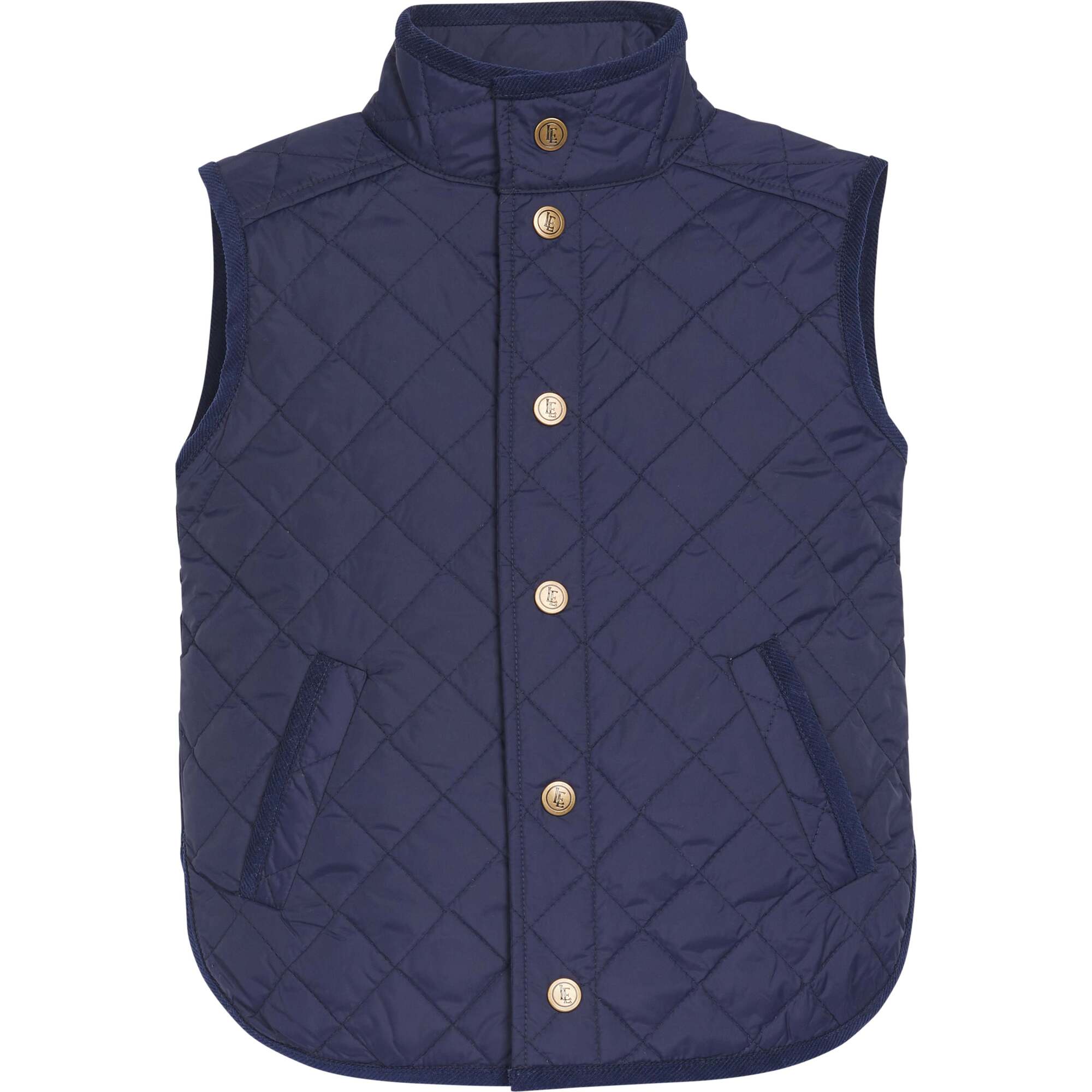 Classic Quilted Vest, Navy - Vests - 1