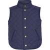 Classic Quilted Vest, Navy - Vests - 1 - thumbnail