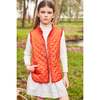 Classic Quilted Vest, Orange - Vests - 2