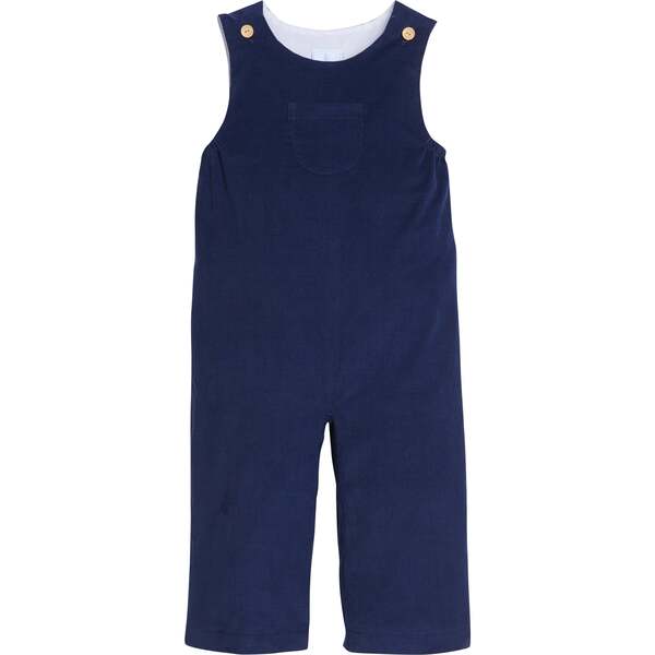 Campbell Corduroy Round Neck Sleeveless Overall, Navy Little English