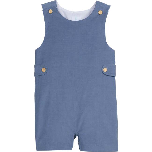 Button Tab John John, Stormy Blue Corduroy - Rompers - 1