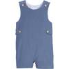 Button Tab John John, Stormy Blue Corduroy - Rompers - 1 - thumbnail