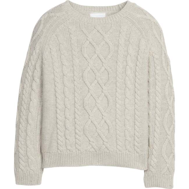 Cable Knit Sweater, Gray