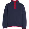 Classic Quilted Pullover, Navy / Red - Sweaters - 1 - thumbnail