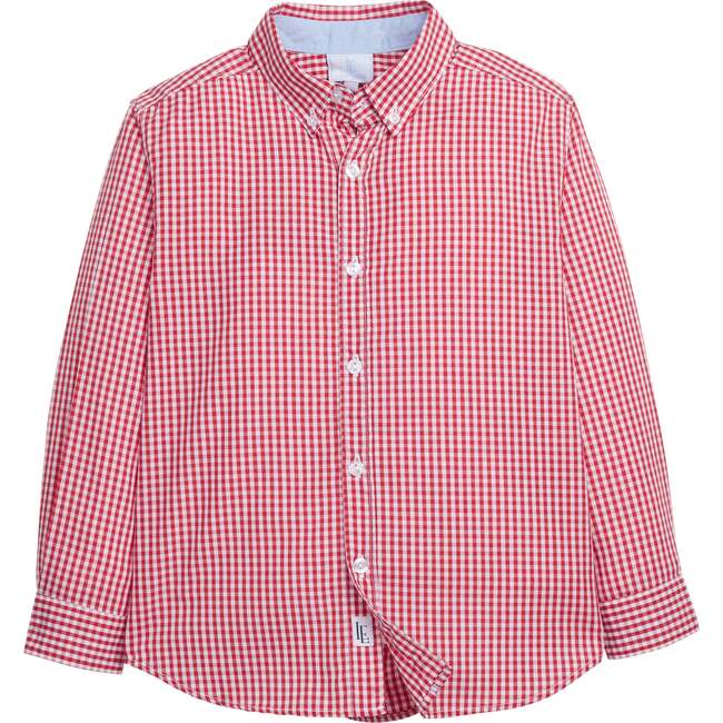 Button Down Shirt, Red Gingham