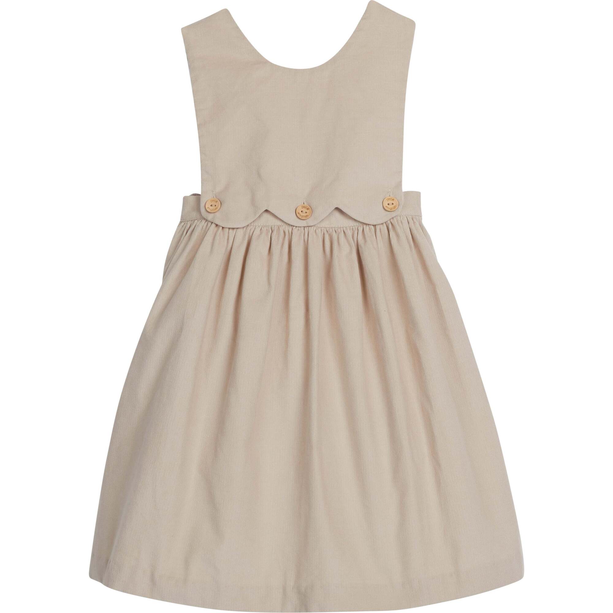 Button Panel Jumper, Stone Corduroy - Dresses - 1