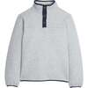 Classic Quilted Pullover, Gray / Navy - Sweaters - 1 - thumbnail