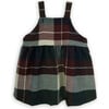 Simone Plaid Striped Fabric Adjustable Straps Button Pinafore Dress, Multicolors - Dresses - 1 - thumbnail