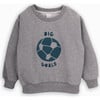 Big Goals Print Cotton Round Neck Long Sleeve Sweatshirt, Grey - Sweatshirts - 1 - thumbnail