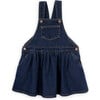 Leticia Cotton Denim Adjustable Straps Sleeveless Pinafore Dress, Blue - Dresses - 1 - thumbnail