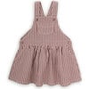 Leticia Striped Cotton Twill Adjustable Straps Sleeveless Pinafore Dress, Pink - Dresses - 1 - thumbnail