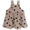 Elena Cotton Corduroy Tennis Balls Print Adjustable Strap Pinafore Dress, Beige - Dresses - 1 - thumbnail