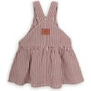 Leticia Striped Cotton Twill Adjustable Straps Sleeveless Pinafore Dress, Pink - Dresses - 3