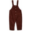 Babys Hendra Cotton Corduroy Adjustable Straps Hidden Snap Jumpsuit, Brown - Jumpsuits - 1 - thumbnail