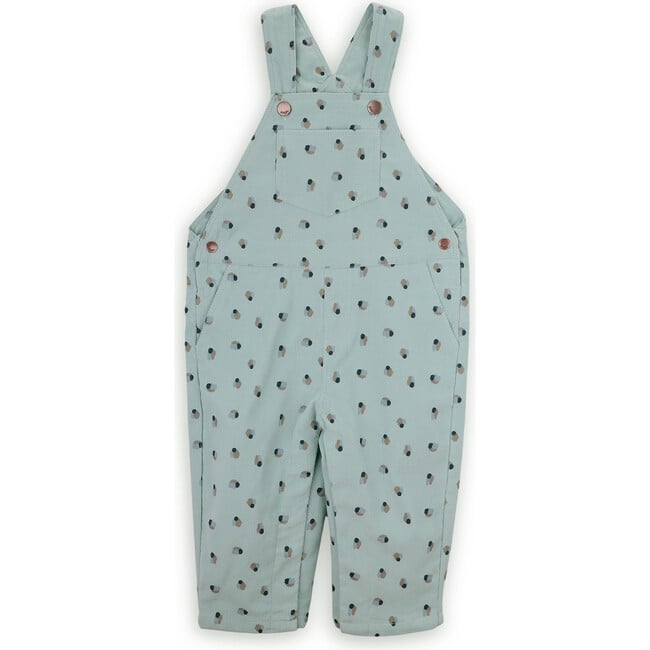 Shawn shuttle print Cotton Corduroy Adjustable Straps Pocket Overalls, Green