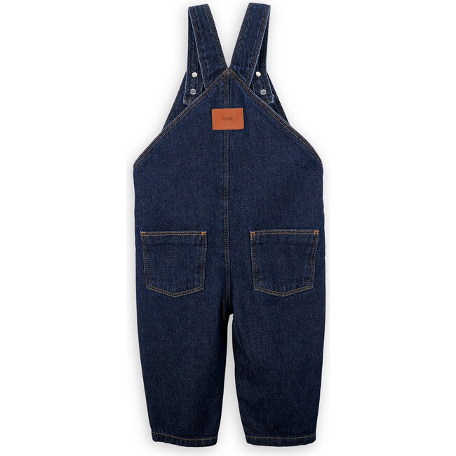 Shawn Cotton Denim Adjustable Straps Hidden Snap Pocket Overalls, Blue - Overalls - 3