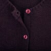 Girls Holly Wool Round Neck Long Sleeve Button-Up Cardigan, Burgundy - Cardigans - 2