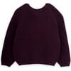 Girls Holly Wool Round Neck Long Sleeve Button-Up Cardigan, Burgundy - Cardigans - 3