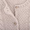 Girls Jessy Twisted Wool Round Neck Long Sleeve Cardigan, Beige - Cardigans - 2