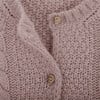 Girls Jessy Twisted Wool Round Neck Long Sleeve Cardigan, Pink - Cardigans - 2