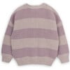 Girls Mara Merino Wool Striped V-Neck Long Sleeve Cardigan, Purple - Cardigans - 3