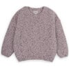 Girls Lila Cotton Wool Knit Round Neck Long Sleeve Sweater, Pink - Sweaters - 1 - thumbnail