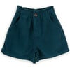 Girls Nora Cotton Corduroy Elastic Waist Patch Pocket Shorts, Navy - Shorts - 1 - thumbnail