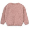 Girls Lily Wool Knit Round Neck Shoulder Button Long Sleeve Sweater, Pink - Sweaters - 3