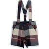 Booker Plaid Removable Suspenders Adjustable Waist Shorts, Multicolors - Shorts - 1 - thumbnail