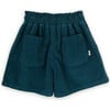 Girls Nora Cotton Corduroy Elastic Waist Patch Pocket Shorts, Navy - Shorts - 3