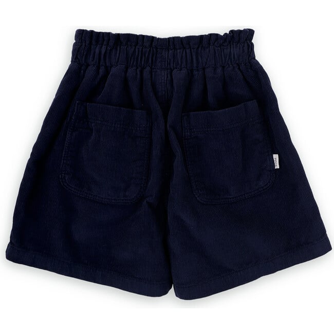 Girls Nora Cotton Corduroy Elastic Waist Patch Pocket Shorts, Blue - Shorts - 3