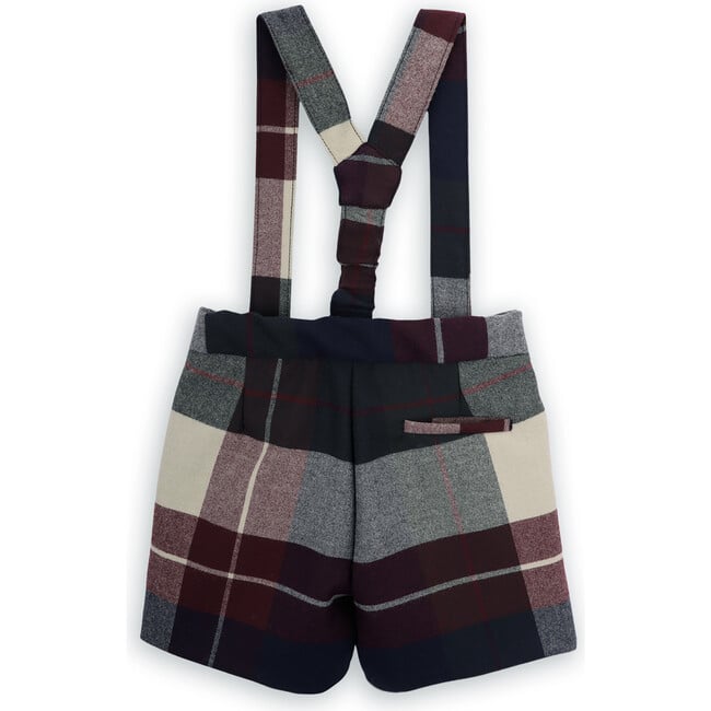 Booker Plaid Removable Suspenders Adjustable Waist Shorts, Multicolors - Shorts - 3