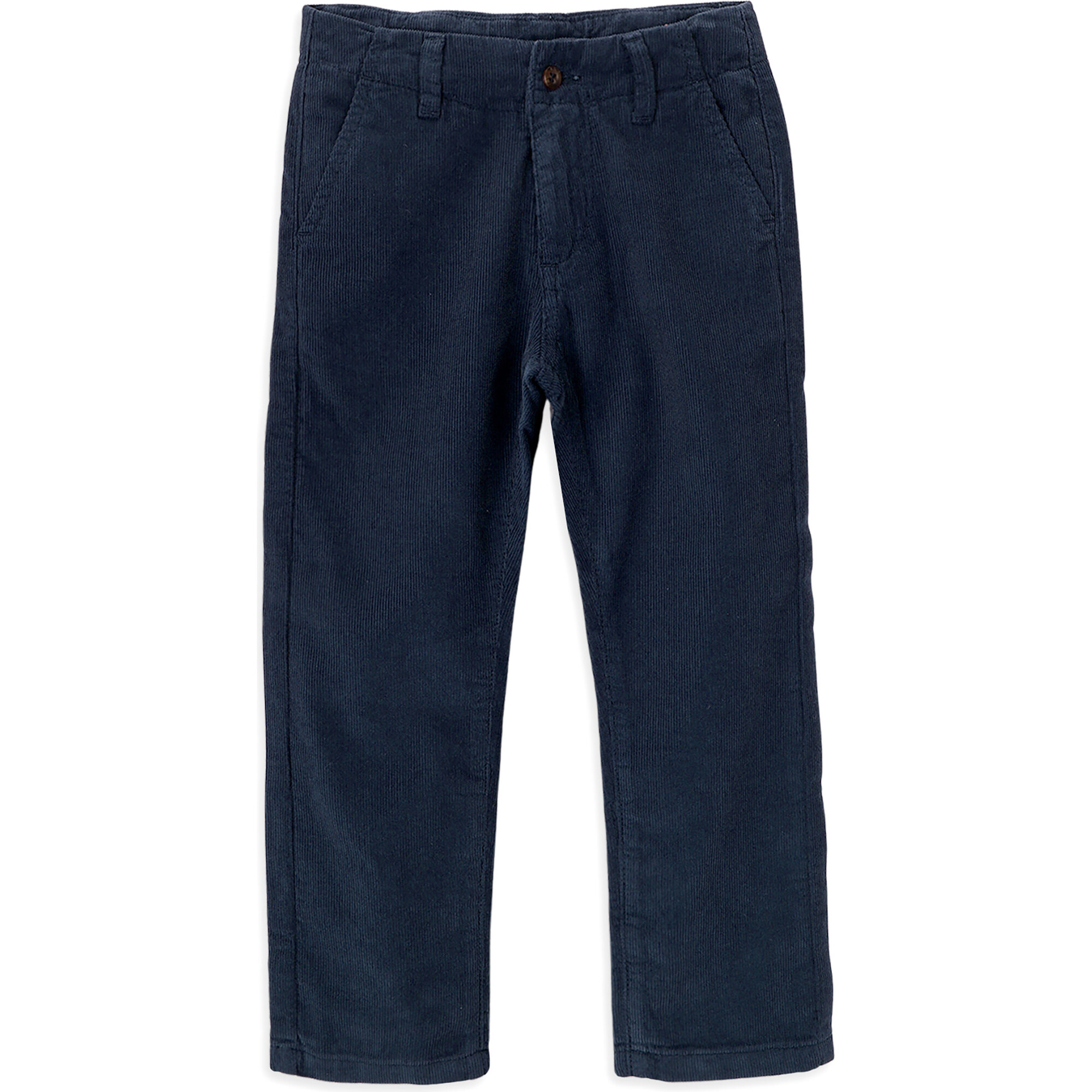 James Cotton Corduroy Adjustable Elastic Waist Chino Trousers, Navy - Pants - 1