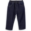 Babys Dylan Cotton Denim Elastic Waist Patch Pocket Pants, Blue - Pants - 1 - thumbnail