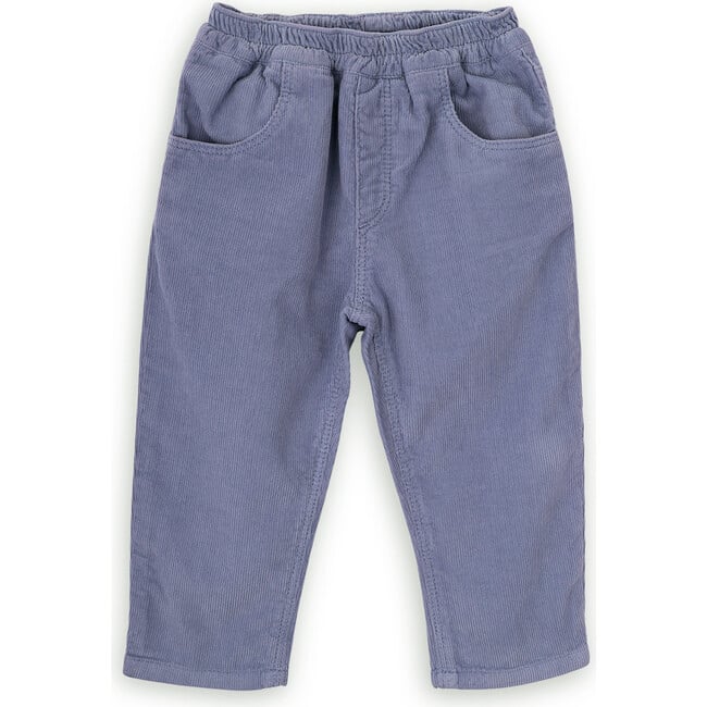 Babys Dylan Cotton Corduroy Elastic Waist Patch Pocket Pants, Blue