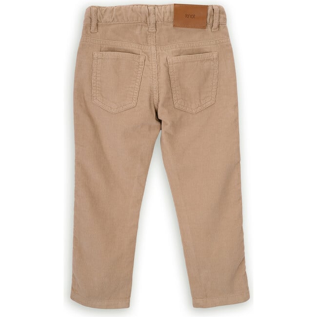 Jake Cotton Corduroy Adjustable Elastic Waist 5-Pocket Trousers, Beige - Pants - 3