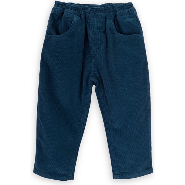 Babys Dylan Cotton Corduroy Elastic Waist Patch Pocket Pants, Navy