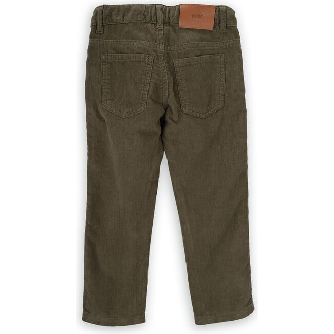 Jake Cotton Corduroy Adjustable Elastic Waist 5-Pocket Trousers, Green - Pants - 3