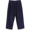 Babys Roger Cotton Corduroy Elastic Waist Patch Pocket Trousers, Navy - Pants - 1 - thumbnail