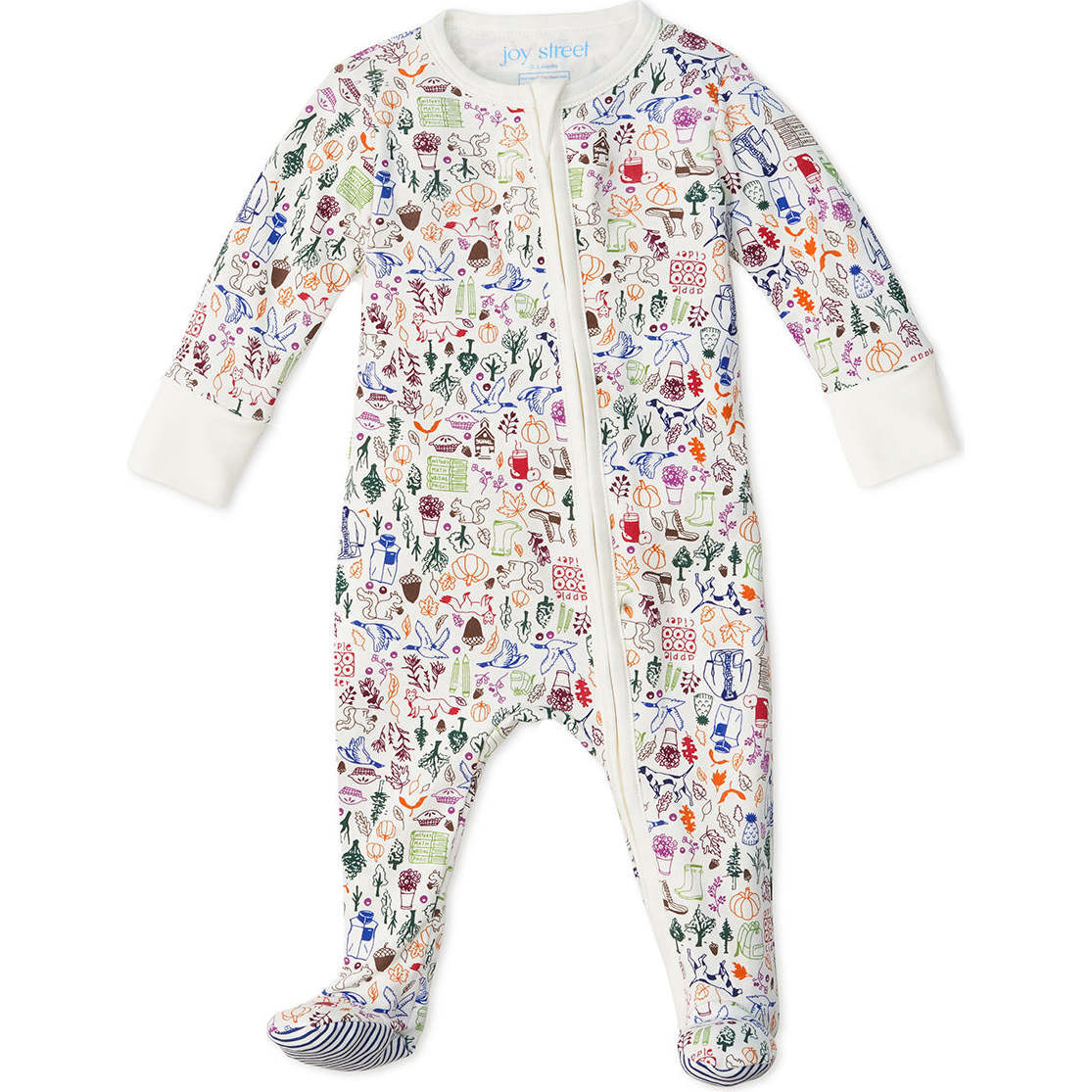 Autumn Zip Baby Footie, Multi - Footie Pajamas - 1
