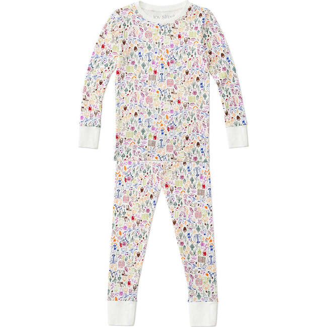 Autumn Two Piece Kids Pajamas, Multi - Pajamas - 3