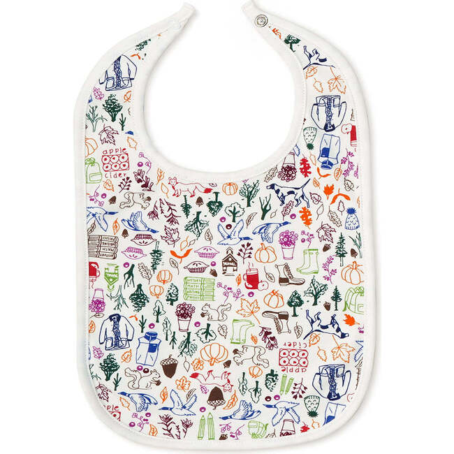 Autumn Round Baby Bib, Multi